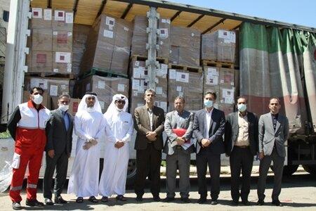 تحویل سومین محموله كمك های پزشكی قطر به وزارت بهداشت ایران